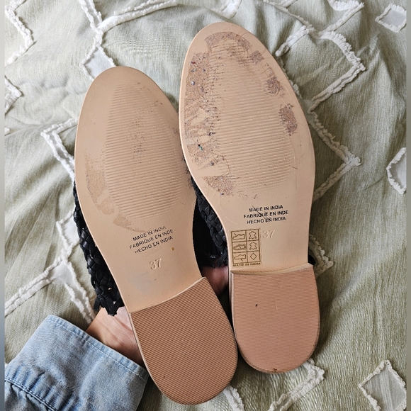 Free People Leather Mirage Woven Slip On Flats - Picture 8 of 11